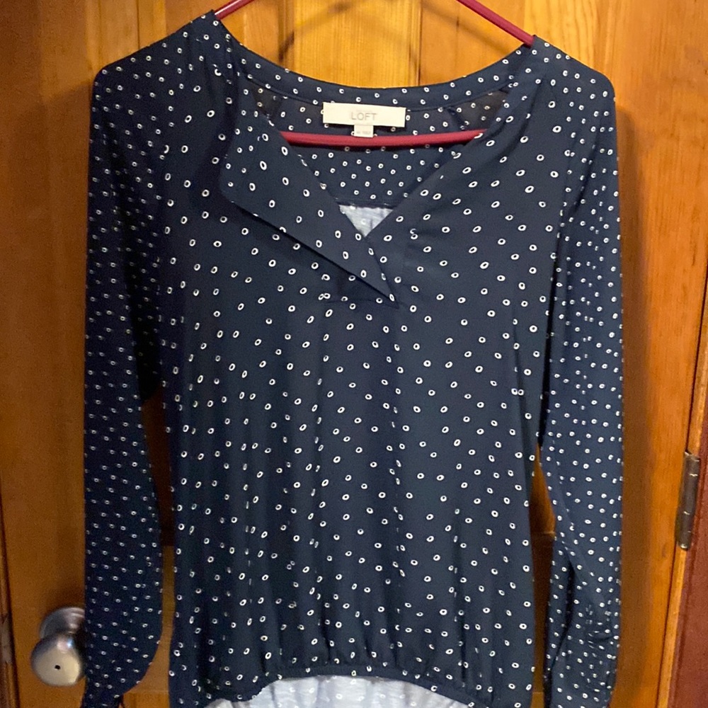 Loft mixed media blouse